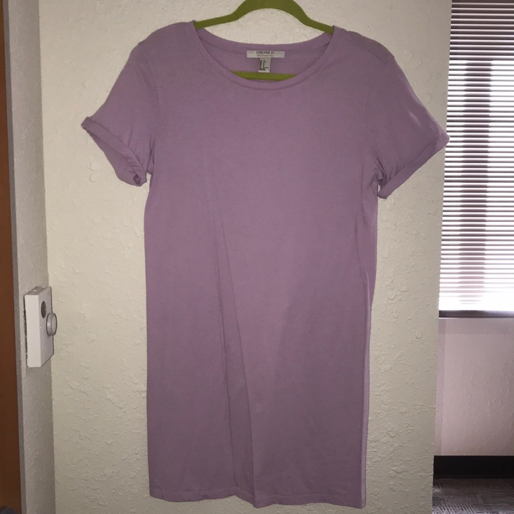 Lilac Short Sleeve T-shirt Dress